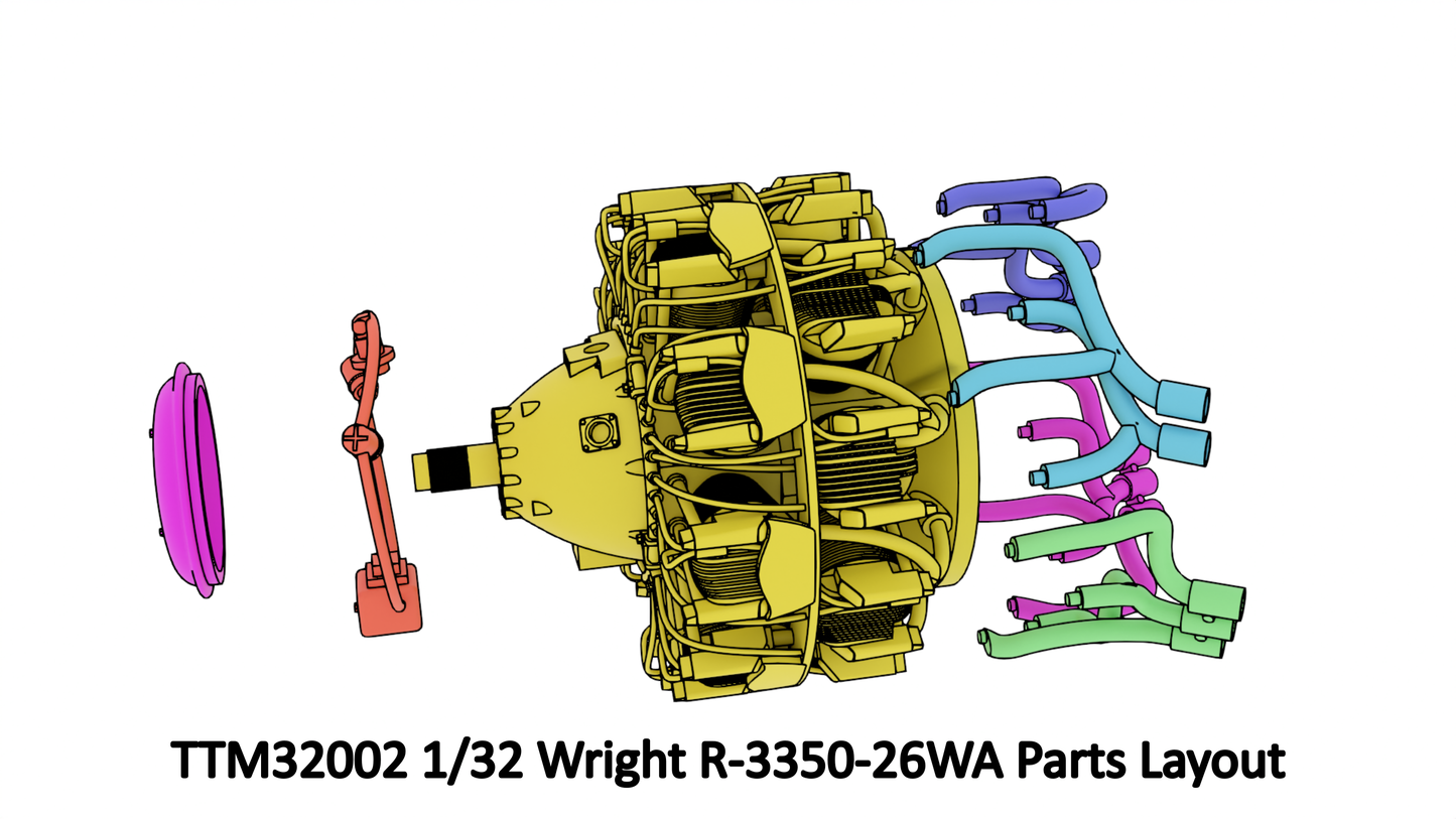 TTM32002 1/32 Wright R-3350-26WA Engine