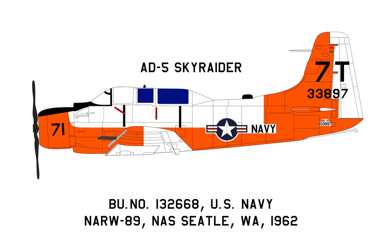 TTM48001 1/48 Douglas AD-5 (A-1E) Skyraider Kit
