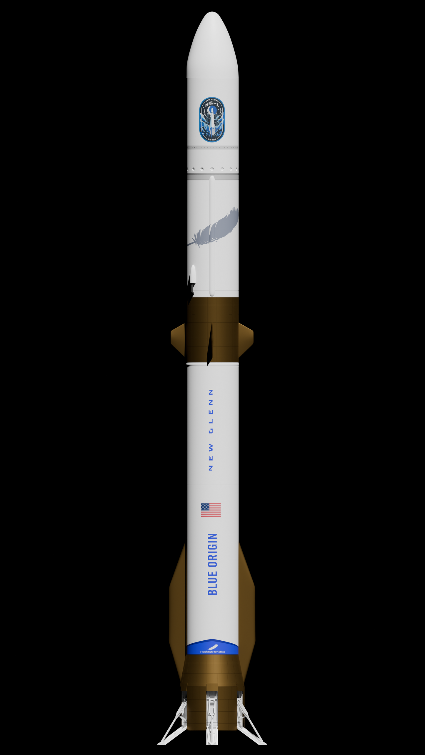 TTM14020 1/144 Blue Origin New Glenn 7x2 Heavy Lift Launch Vehicle