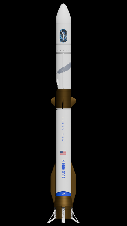 TTM14020 1/144 Blue Origin New Glenn 7x2 Heavy Lift Launch Vehicle