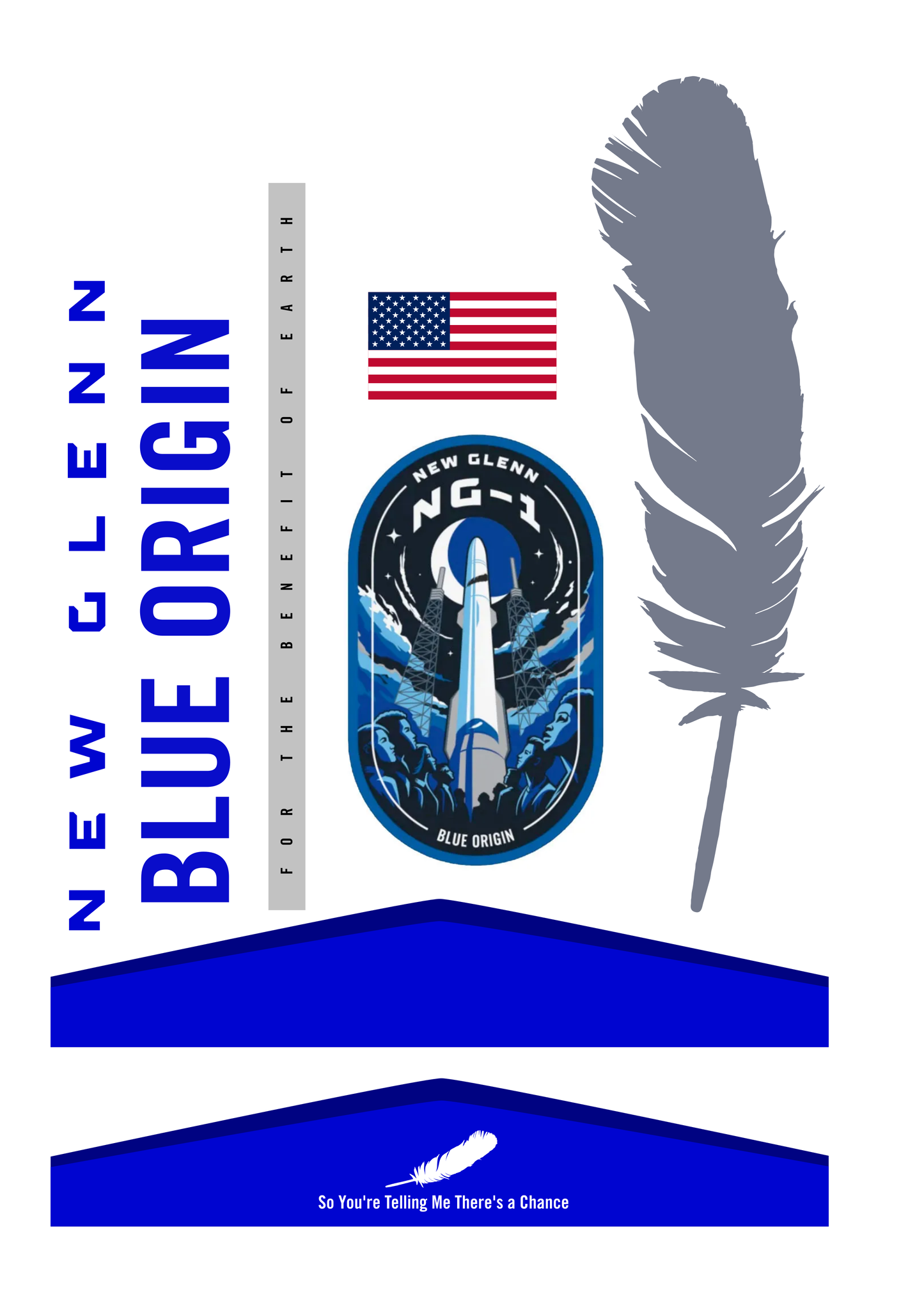 TTM14020 1/144 Blue Origin New Glenn 7x2 Heavy Lift Launch Vehicle