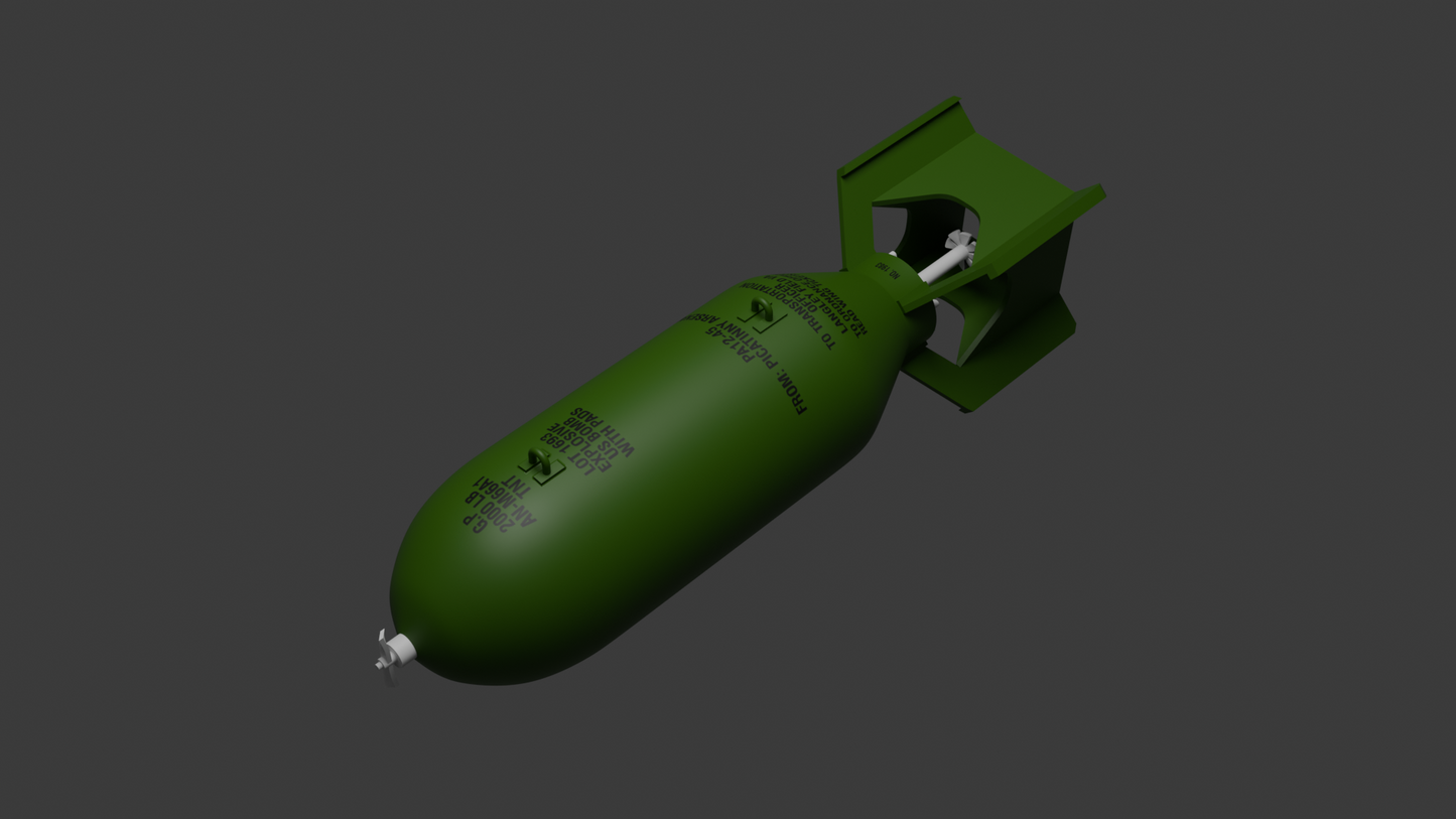 TTM48019 AN-M66A2 2000lbs GP Bomb (Set of 1)