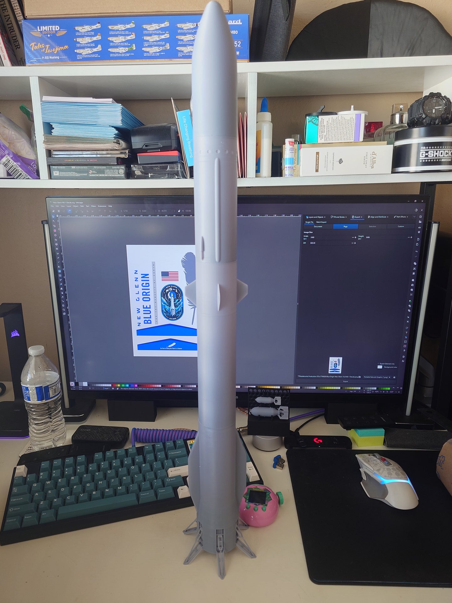 TTM14020 1/144 Blue Origin New Glenn 7x2 Heavy Lift Launch Vehicle